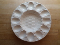 Olasz kerámia tojáskínáló tányér tál 26,5 cm