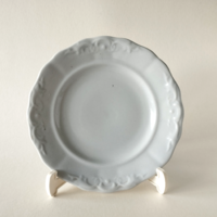 Old white Zsolnay cookie plate with indigo pattern
