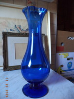 Kék fújt üveg váza ! 5.