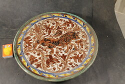 Lion glazed ceramic wall plate 548