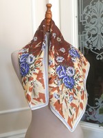 Cornflower silk scarf, polyester, 80x80 cm