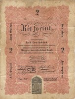 2 két forint 1848 Kossuth bankó eredeti állapotban. 2.