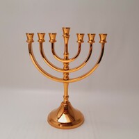 Gilded Hanukkah, Hanukkah candle holder, 15.5 cm