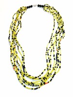 Yellow black retro string of beads (165)