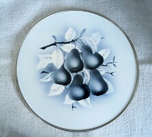 Old blue pear earthenware tray 30 cm
