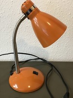Orange-colored well-functioning retro table metal lamp 31 cm