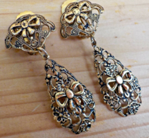 New! Gold-plated bow earrings (clip)