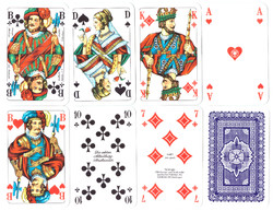 84. Francia sorozetjelű skat kártya berlini kártyakép ASS 1985 körül 32 lap