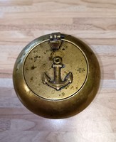 Copper ashtray with anchor pattern