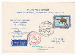 Helikopter postajárat Szombathely-Budapest delizsánsszal 1974-ből
