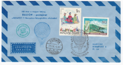 Ballon postajárat Csömör - Aerogramm 1971-ből