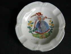 Drasche porcelain bowl with peasant girl