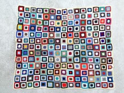 Cheerful color large crochet bedspread bedspread needlework 184 x 149 cm