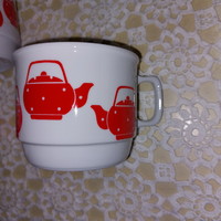 Zsolnay rare red teapot porcelain mug, cup