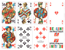 86. Francia sorozetjelű skat kártya berlini kártyakép ASS 1985 körül 32 lap