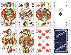 73. Francia sorozetjelű skat kártya berlini kártyakép F.X. Schmid München 1975 körül 32 lap