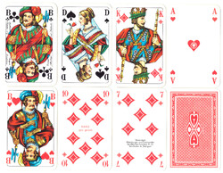 89. Francia sorozetjelű skat kártya berlini kártyakép ASS 1975 körül 32 lap
