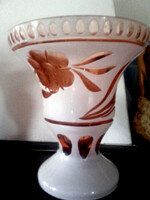 Mid-century two-layer wide rare vase - art&decoration