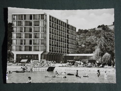 Postcard, balaton, Tihany Grand Hotel skyline, beach detail