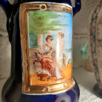Art nouveau faience vase josef strnact austria - art&decoration