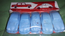 Retro traffic goods Hungarian small industry molded plastic small cars unopened original package rare collectors 2