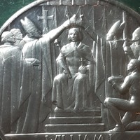 Pál Vincze: i. Coronation of King William of England 1066-1966, silver commemorative medal