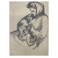 Imre Zsögödi: mother with child f00342