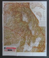 1Q399 Székelyföld térkép M.Kir. Honvéd térképészet 67 x 83 cm