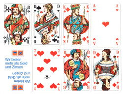 118. Francia sorozetjelű skat kártya berlini kártyakép Nürnberger Spielkarten 1975 körül 32 lap