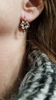 Art Nouveau style, graceful silver earrings, unmarked tested - handmade, beautiful work------