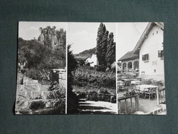 Képeslap, Balaton Badacsony,mozaik részletek,közsákok,Kisfaludy bor ház Étterem,látkép