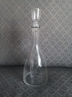 Szőlő mintás, gravírozott és metszett üveg butélia dugóval