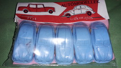 Retro traffic goods Hungarian small industry molded plastic small cars unopened original package rare collectors 5