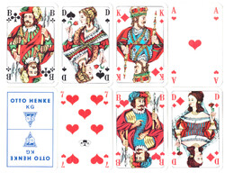 122. Francia sorozetjelű skat kártya berlini kártyakép Nürnberger Spielkarten 1975 körül 32 lap