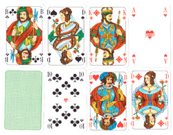 128. Francia sorozetjelű skat kártya berlini kártyakép Joker 1985 körül 32 lap