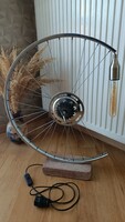 Industrial bicycle rim design table/floor lamp