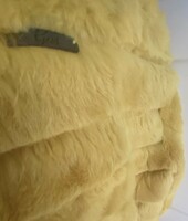 Extravagant gas real fur fur coat jacket sunny yellow size 38