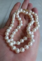 Genuine cultured knotted 7mm pearl necklace 46cm