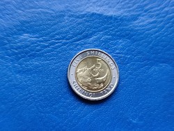 Kenya 5 shillings / five shillings / shilingi tano 2018 rhinoceros! Ouch! Rare! Bimetal!