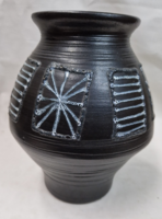 Large industrial artist ceramic vase in perfect condition 23 x 17 cm.