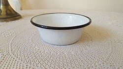 Small enameled tin pot, bowl