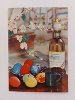 Régi húsvéti képeslap Barack pálinka fotó levelezőlap 1969 reklám