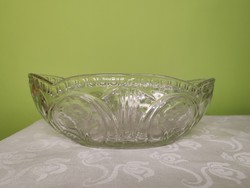 Glass bowl with poppy pattern