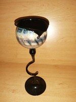 Thin glass candle holder or decorative object - 22.5 cm