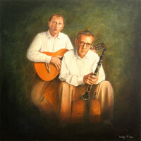 Tibor Erdélyi: I dreamed of a duo - size of work: 80x80cm - et21/179m