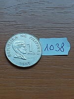 Philippines 1 piso 1995 jose rizal, copper-nickel 1038