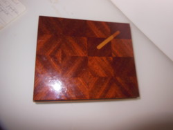 CIGARETTATARTÓ  - FA  - INTARZIÁS - 22 x 18,5 x 6 cm - RÉGI - OSZTRÁK - HIBÁTLAN