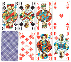 141. Francia sorozetjelű senior skat kártya berlini kártyakép ASS 1990 körül 32 lap