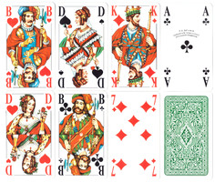 138. Francia sorozetjelű senior skat kártya berlini kártyakép F.X. Schmid München 1990 körül 32 lap
