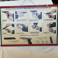 Instructional poster for the assembly of a Pa-63 pistol